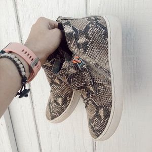 snakeskin printed shoes